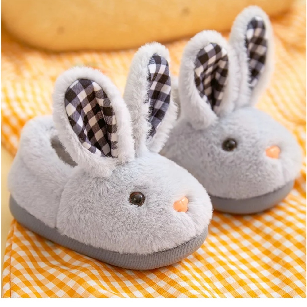 Cute rabbit boot slipper , adorable kids slippers, non slip super warm